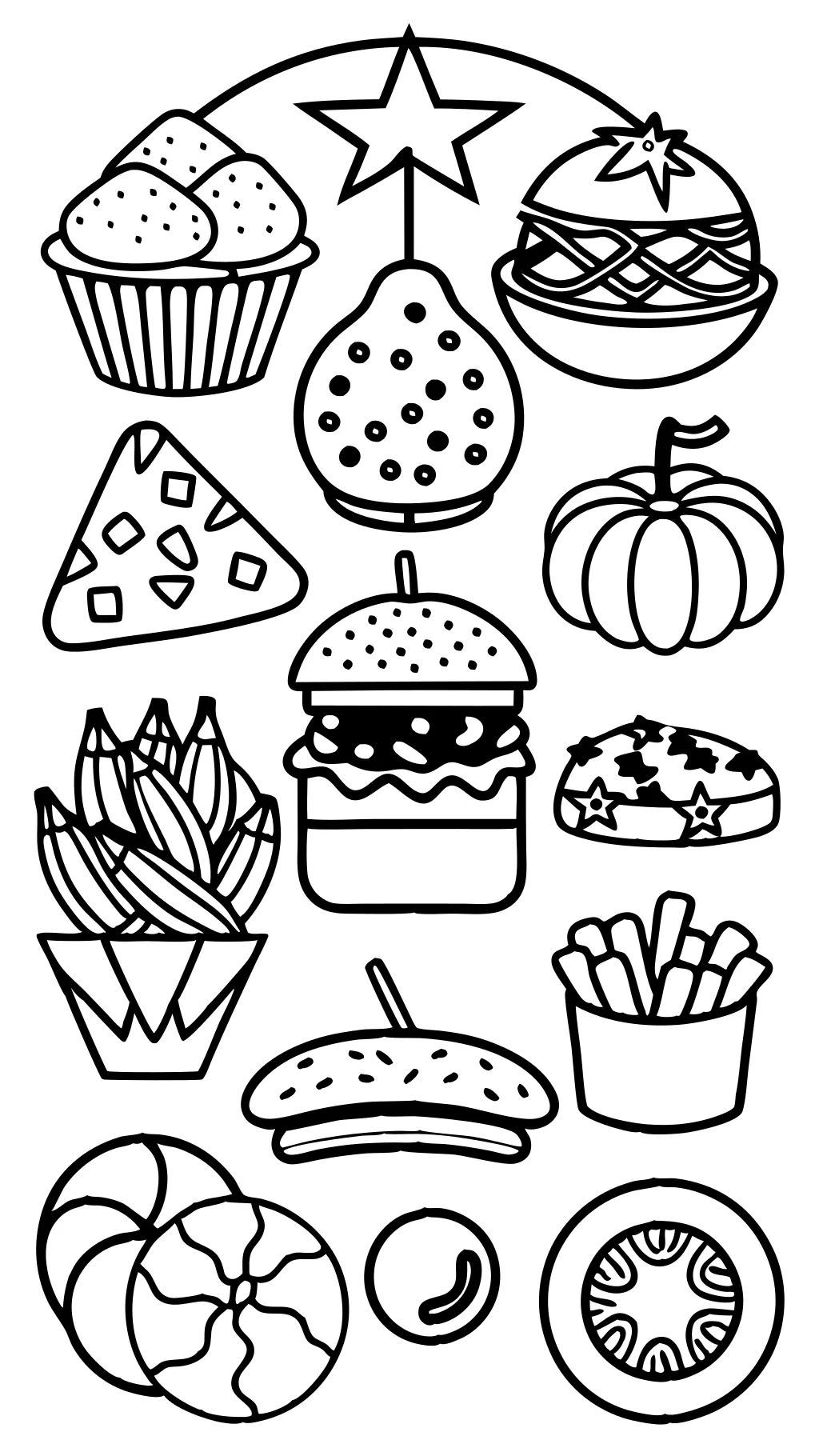 coloring pages of food